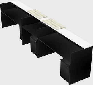 Long reception desk