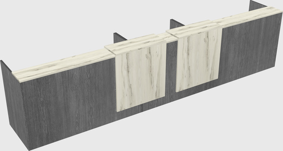 Long reception desk