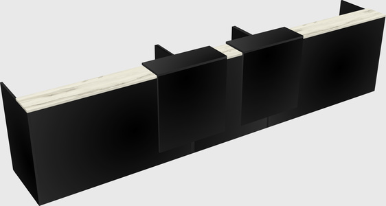 Long reception desk