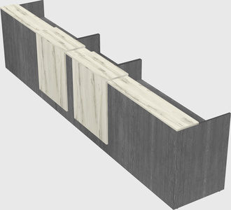 Long reception desk