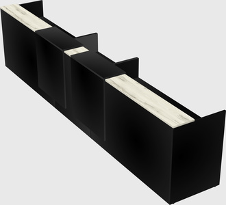 Long reception desk