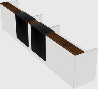 Long reception desk