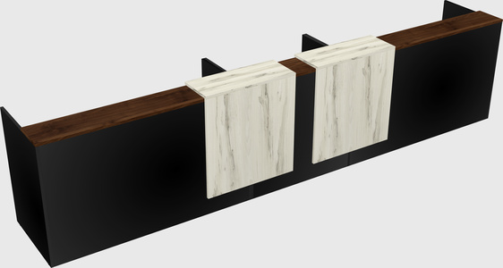 Long reception desk