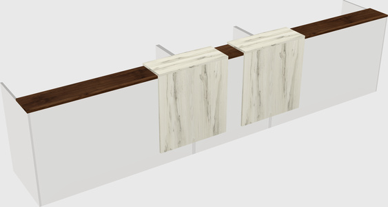 Long reception desk