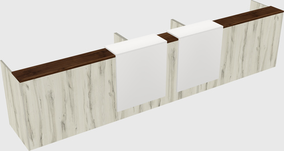 Long reception desk