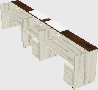 Long reception desk