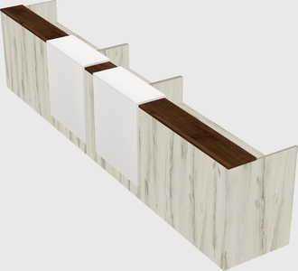 Long reception desk