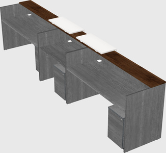 Long reception desk