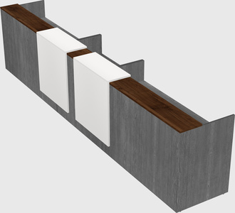 Long reception desk
