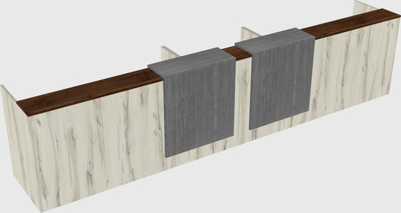 Long reception desk