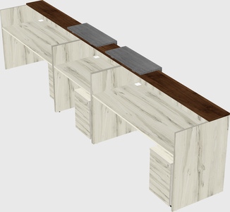 Long reception desk