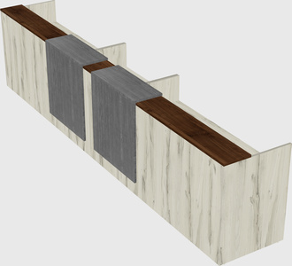 Long reception desk