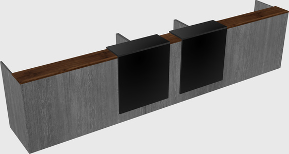 Long reception desk