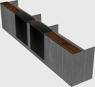 Long reception desk
