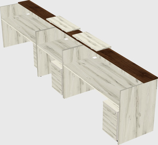Long reception desk