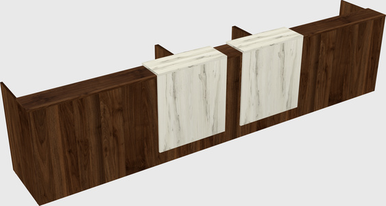 Long reception desk
