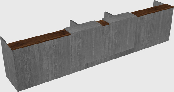 Long reception desk