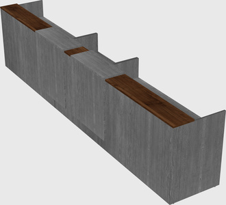 Long reception desk