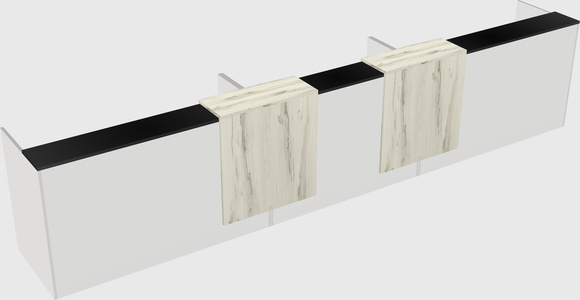 Long reception desk