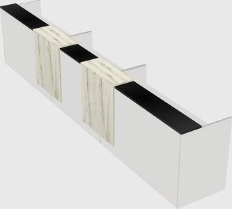 Long reception desk