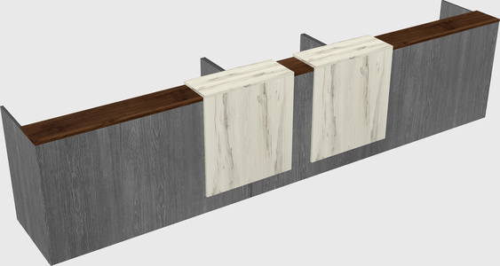 Long reception desk