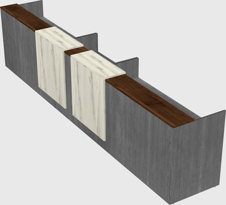 Long reception desk