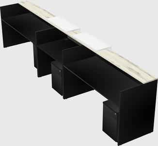 Long reception desk
