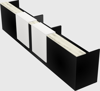Long reception desk