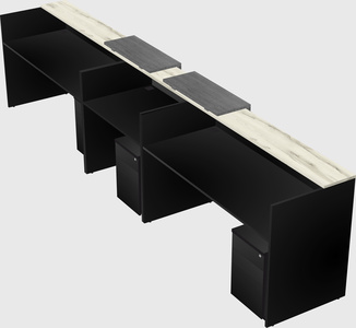 Long reception desk