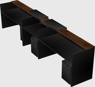 Long reception desk
