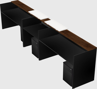 Long reception desk