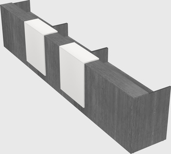 Long reception desk