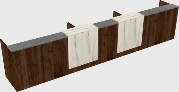 Long reception desk