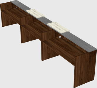 Long reception desk