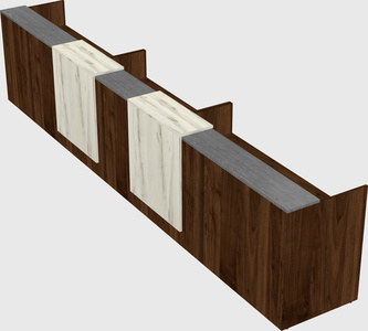 Long reception desk