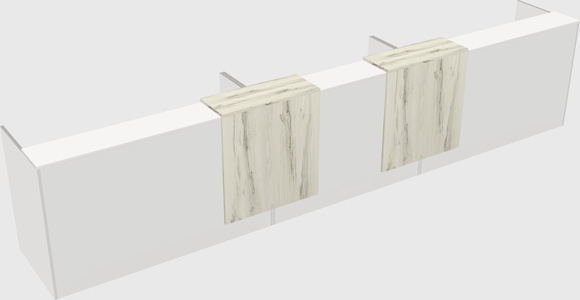 Long reception desk