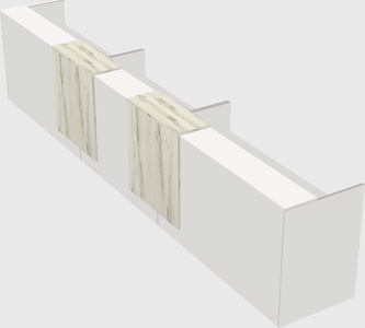 Long reception desk