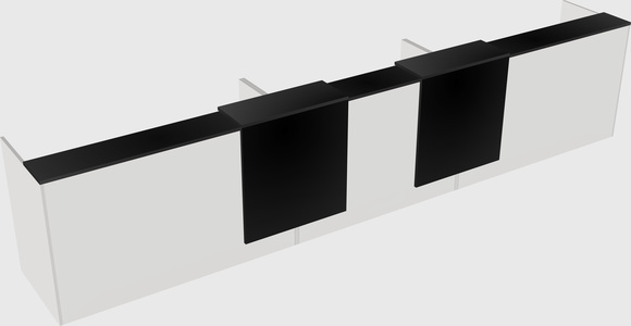 Long reception desk