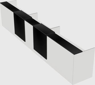 Long reception desk