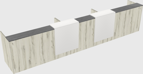 Long reception desk