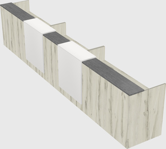 Long reception desk