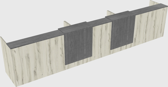 Long reception desk