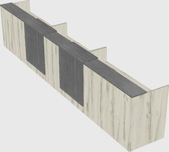 Long reception desk