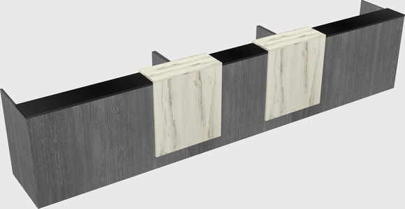 Long reception desk