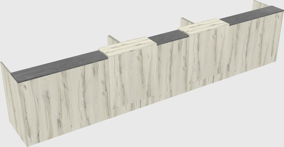 Long reception desk