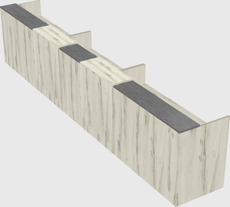 Long reception desk