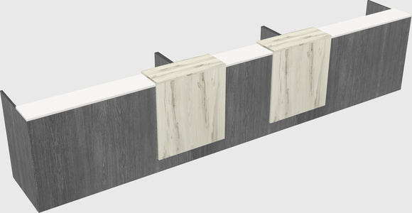 Long reception desk