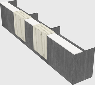 Long reception desk