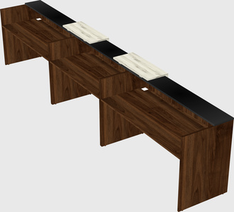 Long reception desk