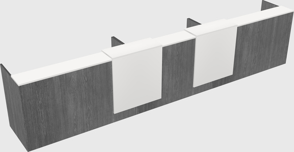 Long reception desk
